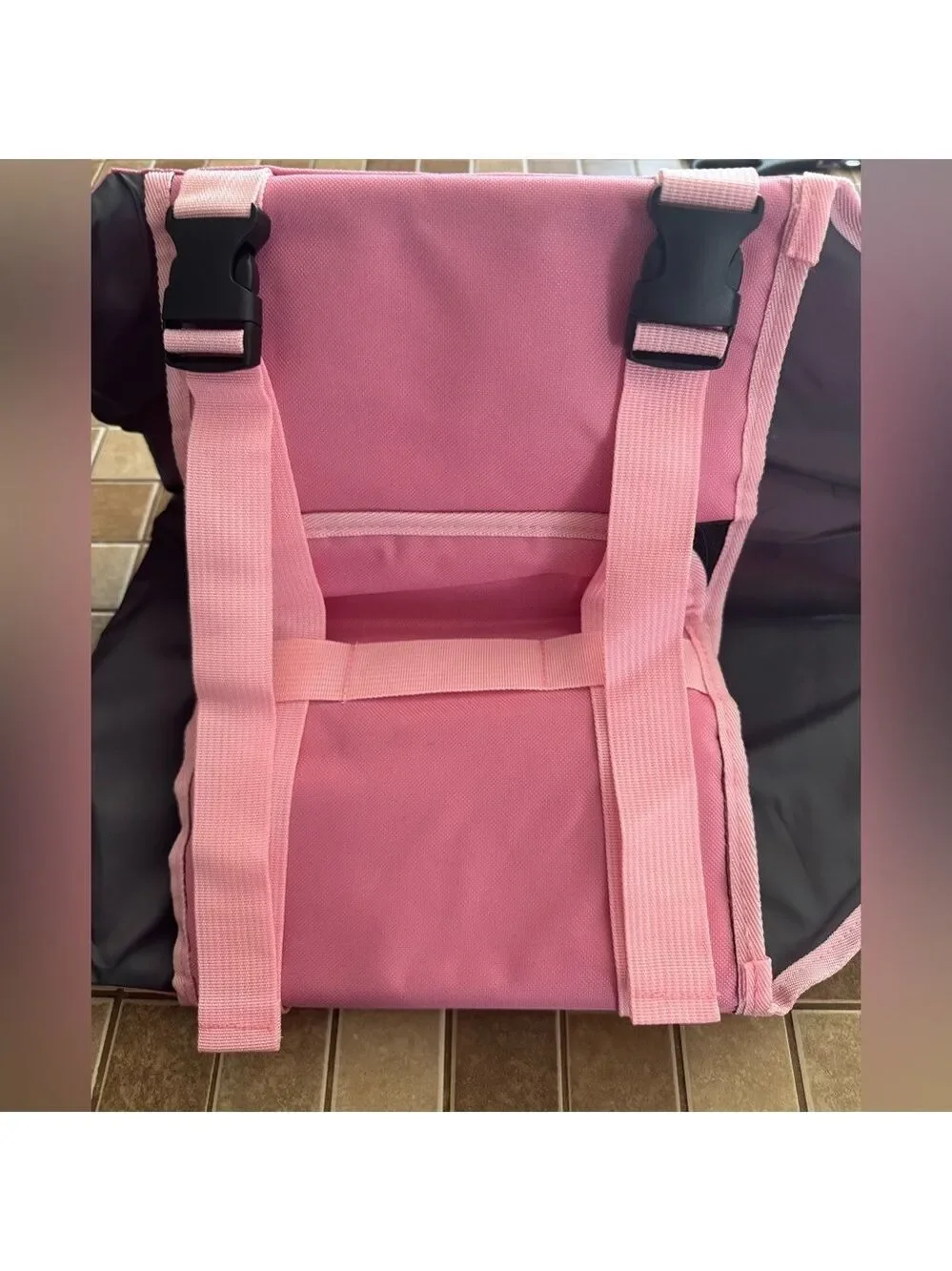 Pink and Black Dog Life Jacket with Adjustable Straps XL